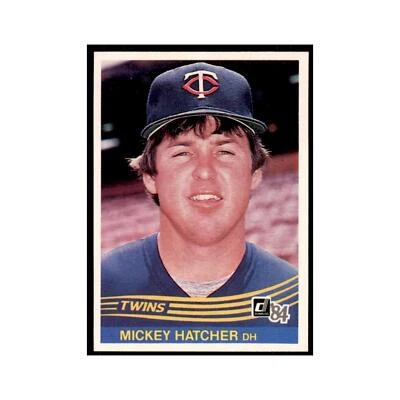 Mickey Hatcher 1984 Donruss #147 Minnesota Twins Baseball Card NM - Image 1 of 3