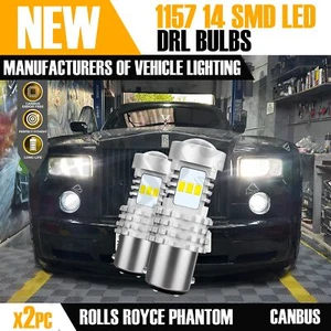 ROLLS ROYCE PHANTOM 03-17 Drl Led Bulb 1157 14 SMD Headlight Upgrade White 5000K - Picture 1 of 7