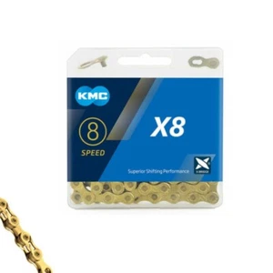 KMC X8 Chain 6 7 8 Speed Gold Road MTB Bike Mountain Fit For Shimano SRAM - Picture 1 of 7