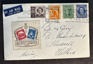 AUSTRALIA 1950 STAMP ON STAMP ON POSTCARD WITH PHOTOGRAPH -P18386 - Picture 1 of 2
