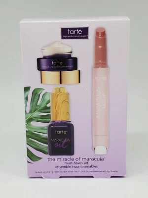 Juego de 3 bálsamo labial TARTE El milagro de MARACUJÁ + aceite facial + tratamiento para ojos Foto 1 de 4