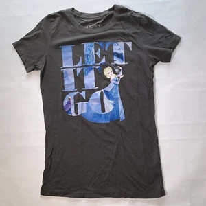 Frozen Elsa Let It Go Disney Girl’s Gray Graphic T Shirt Sz L - Picture 1 of 6