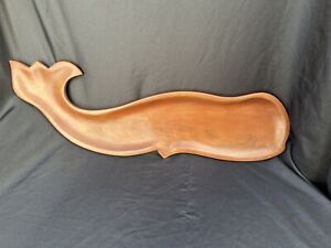 Wooden Sperm Whale Platter Serving Tray Charcuterie Board 22"
