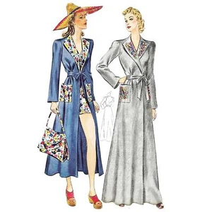 1930s Motivo, Donna Spiaggia, Casa Cappotto & Borsa, Accappatoio - - Picture 1 of 1