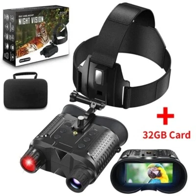 Night Vision Binoculars 2.7'' screen Head Mount Built-in Battery Rechargeable - Image 1 of 4