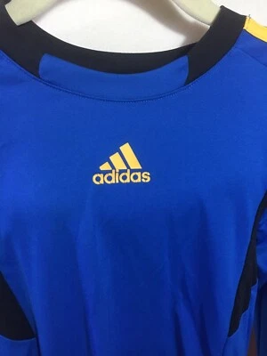 adidas мальчиков длинным рукавом t синий и желтый размер 6 молодежный футбол lk nw must have - Изображение 1 из 4