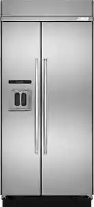 KitchenAid KBSD602ESS 25 Cu. Ft. Built-In Side-by-Side Refrigerator in Stainless - Picture 1 of 20