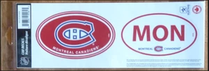 2 X Car Bumper or Window STICKERS * Montreal Canadiens * NHL decals autocollants - Picture 1 of 4