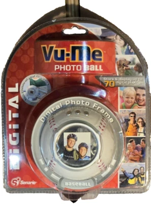 Vu-Me Store Display 70 Photos Compacity Baseball Design Digital Photo Ball Frame - Image 1 of 2