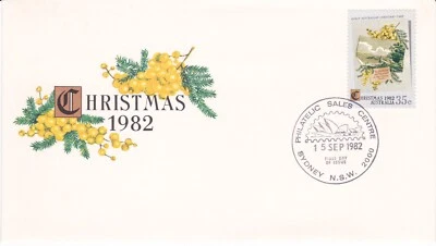 Sello australiano - 1982 35c Navidad primer día cubierta (BC) Foto 1 de 2