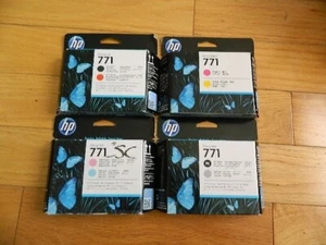 2023 GENUINE SET 4 HP 771 PRINTHEADS DESIGNJET Z6200 CE017A CE018A CE019A CE020A - Afbeelding 1 van 1