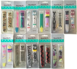 SWATCH BAND STRAPs - VINTAGE GENT MODELS 90'S 17MM - BLISTER PACKAGE #007 - Picture 1 of 23