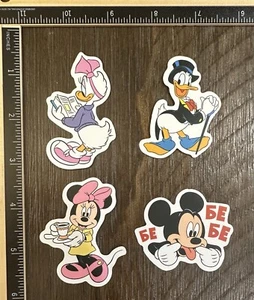 Disney - Mickey & Friends Theme 4-Pack Stickers For Laptop/Luggage/Bike Etc. - Picture 1 of 1