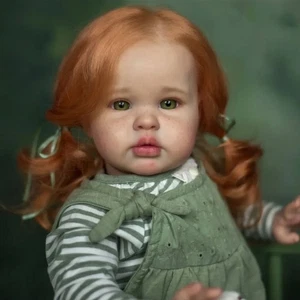 Reborn Baby Doll 22" Finished Hand-Rooted Hair Lovely Girl Toddler Birthday Gift - Bild 1 von 4