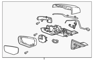 Espejo retrovisor de puerta lateral del conductor genuino GM 84348252 - Imagen 1 de 9