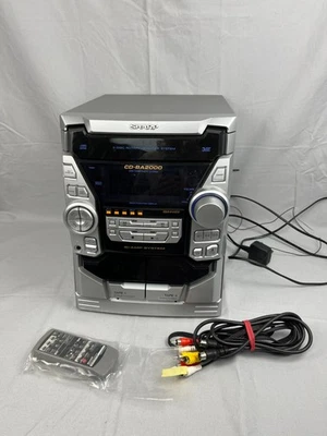 vintage Sharp CD-BA2100 3 CD Changer Player Cassette Receiver w/ REMOTE - Image 1 of 4