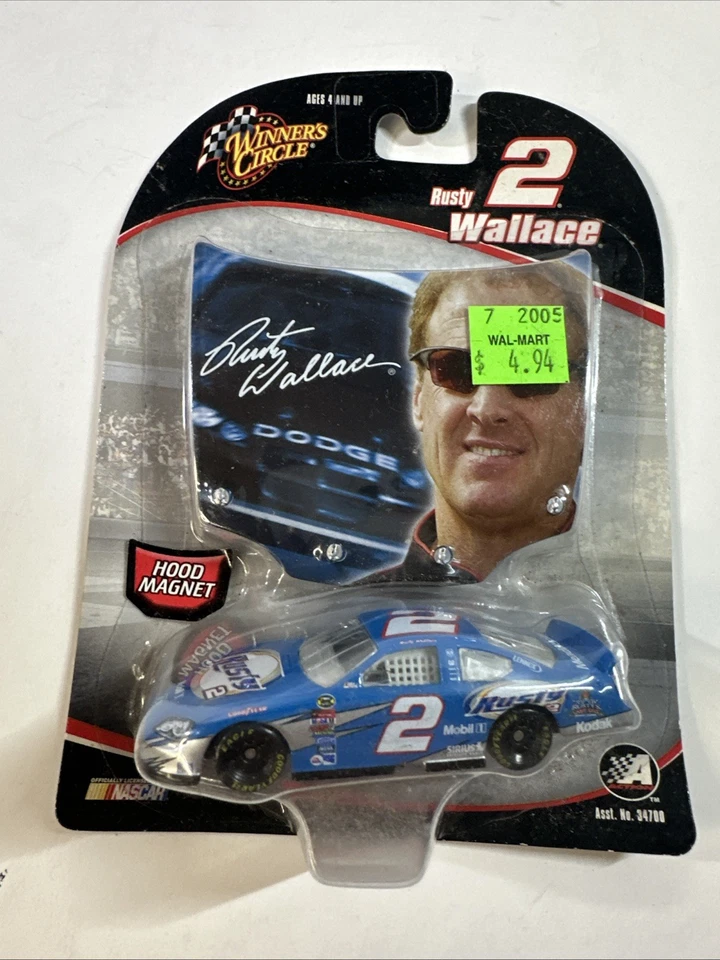 Rusty Wallace #2 NASCAR 2005 Dodge Charger 1:64 Scale DieCast W/Hood Magnet New - Image 1 of 2