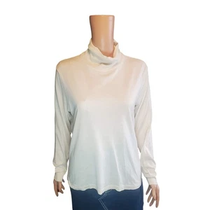 Wintersilks Gr. L 100% Seide LS Rollkragen mittelschwer Base Layer Top elfenbein - Bild 1 von 9