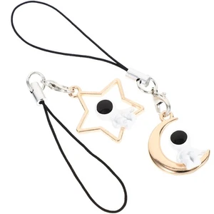  2 Pcs Zubehör Für Mobiltelefone Mann Fräulein Mond Schlüsselband Astronaut - Photo 1 sur 12
