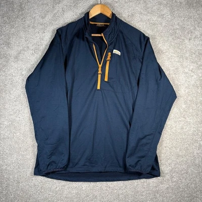 ORVIS Men's Dark Navy 1/4 Zip Pullover Fleece Lined Performance Jacket Size L - Image 1 of 4