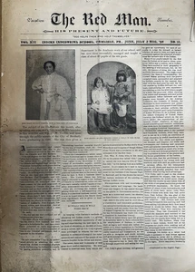 Rare Carlisle Indian School 1898 Newspaper RED MAN Buffalo Bill Original - Picture 1 of 9