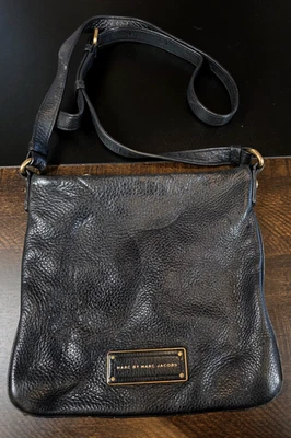 Marc Jacobs Black Pebbled Leather Crossbody Shoulder Bag Too Hot To Handle Sia - Image 1 of 4