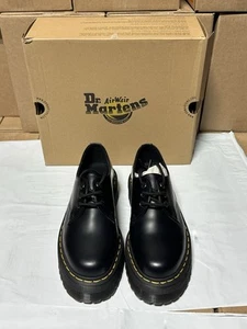 Zapatos de plataforma Dr Martens 1461 QUAD de cuero negro talla 9 para mujer/8 para hombre/7 Reino Unido - Imagen 1 de 21