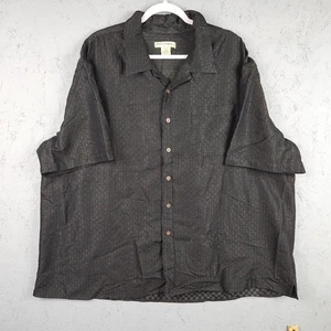 Island Passport Shirt Mens 2XL Black Gray Geometric Camp Hawaiian Tropical Beach - Picture 1 of 12