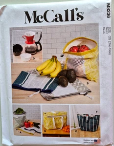 MCCALLS MUSTER 8236 KÜCHE MOPP PAD BEUTEL FILTER WOHNKULTUR UNGESCHNITTEN FF - Bild 1 von 2