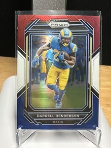 2022 PANINI PRIZM FOOTBALL DARRELL HENDERSON I#160 RED WHITE AND BLUE LA RAMS