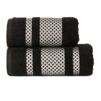 Handtuch Badetuch Schwarz Edel Handtücher  Handtuch 4-Tlg. Set Badezimmerzubehör - Bild 1 von 4