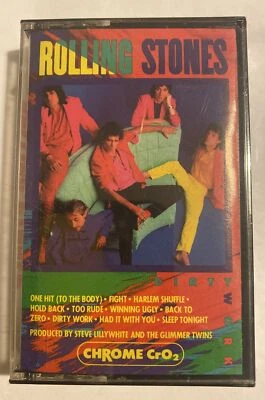 1986 ROLLING STONES Dirty Work Music Cassette Tape SEALED Columbia Records CBS - Image 1 of 3