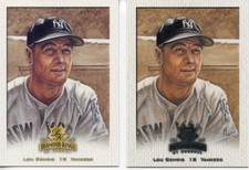 2002 Donruss Diamond Kings Sample Gold #143 Lou Gehrig (both versions)