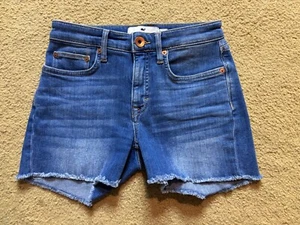 Vineyard Vines Mid-Rise Denim Shorts Raw Hem Cutoff Stretch Jean 24 x 3 1/2" - Picture 1 of 3