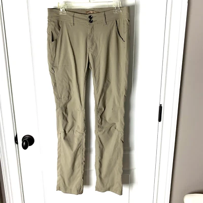 PrAna Halle Pants Womens 8 Tall khaki Hiking Outdoor Fishing Gorpcore Zion 32x30 - Image 1 of 4