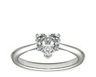 1.00 Ct Stunning Heart Shape IGI Lab Grown Diamond Rings For her 14K White Gold