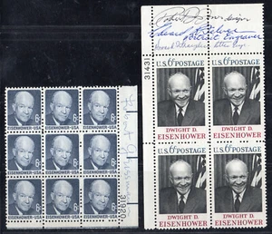 1969 & 1970 US SC 1383 & 1393 President Dwight D. Eisenhower, Signed by Designer - Picture 1 of 3