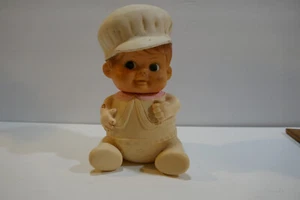 Vintage Japan Cute Iwai Squeak Toy Pink Bib & Cute Hat  Blue Rattle - Picture 1 of 5