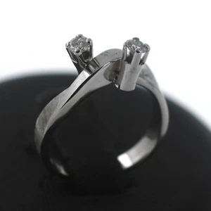 Brillant Gold Ring 585 14 Kt 0,20 Ct Diamant Weißgold Wert 860,- - Bild 1 von 7