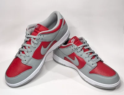 Nike Dunk низкий QS Varsity красный/серебро/белый мужские кроссовки размер 12 NWB FQ6965-600 - Изображение 1 из 4