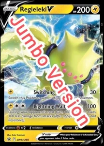 JUMBO Regieleki V SWSH280 Crown Zenith Ultra Rare Holo Promo Pokemon Card * New - Picture 1 of 1