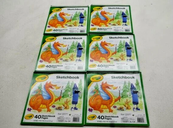 Lot of 6 Crayola Spiral Bound Sketchbook 40 Pages per Book 9" x 9" Pages - Image 1 of 4