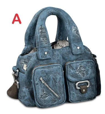 Formano Pflanzgefäß Tasche 38cm aus Kunststein mit Relief Jeanstasche 730992 A - Bild 1 von 2