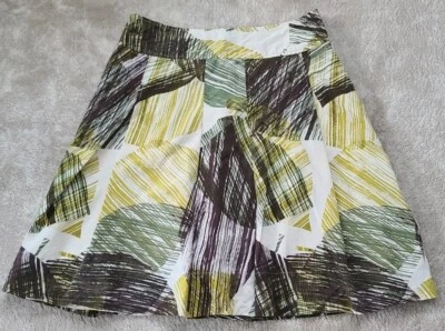 New York Company SEDA RUBOR MARRÓN CEPILLADO ESTAMPADO ORO OLIVA TALLA 10 32X 23 FORRADO Foto 1 de 3