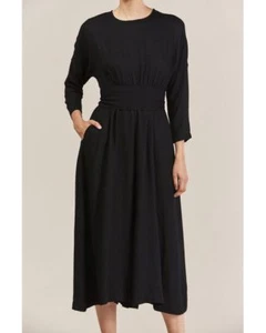 Black Crane Wool/Blend Wide Leg Jumper With Belt Size XS, NWT (WD--21) - Picture 1 of 9