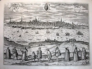 Antique map, Braun & Hogenberg, Rostochium urbs Vandalica - Picture 1 of 1