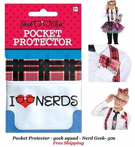 Protector de bolsillo Nerd Geek Squad años 50 -- Envío gratuito - Imagen 1 de 5