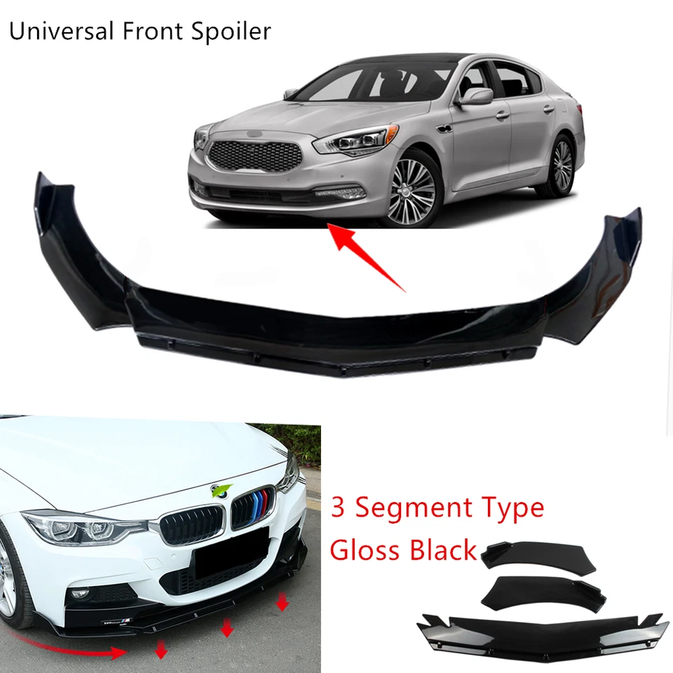 Add-on Universal Front Bumper Body Kits Spoiler Wing Black Fit For Kia K900 Foto 1 de 4