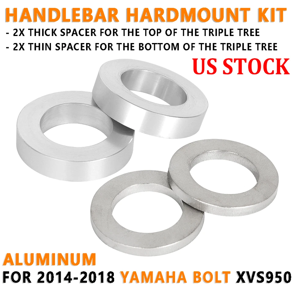 Kit de montaje duro para manillar de EE. UU., espaciador grueso y delgado para Yamaha Bolt XVS950 2014-2018 Foto 1 de 4