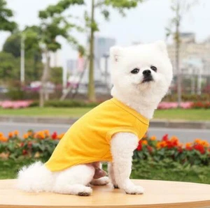 100% Cotton Dog Shirt for Pet Clothes Puppy T-Shirts Cat Tee Breathable Strechy - Picture 1 of 13